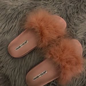 Chase + Chloe Fur Slippers